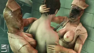 2 Bubble head nurses threesome (Silent Hill)