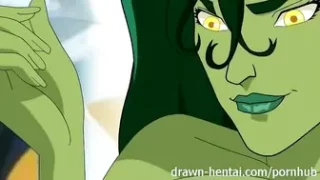 Drawn-Hentai She-Hulk and The Human Torch
