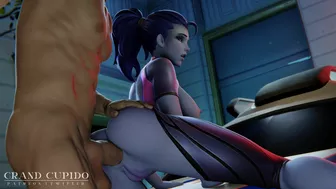 Arrested Widowmaker fucked in Ass on Police Car