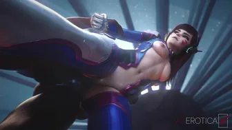 D.va falls for the same trick Mercy, Tracer and Tifa fell for. (blacked) [VGErotica]