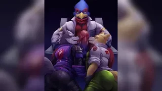 [Star Fox] Wolf O'donnell & Fox McCloud licks Falco's cock [nurinaki]