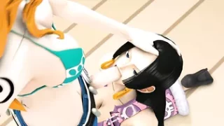 Boa Hancock sucking Nami's futanari cock (One Piece)