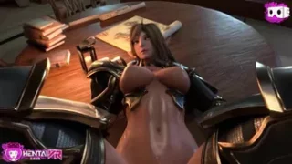 Elf in armor fucked on table by HentaiVR