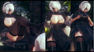 [Hentai Game Honey Select 2]Have sex with Big tits Nier Automata 2B.3DCG Erotic Anime Video.
