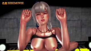 ASMR Honey Select asian horny college girl sucking hard cock foot job doggy style cowgirl creampie