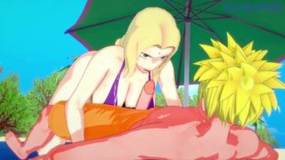 Tsunade and Naruto Uzumaki have intense sex on the beach