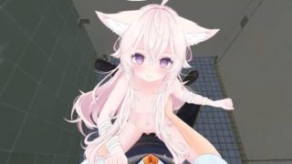 [Himeanime] Sexy VR with a furry angel in the men's bathroom