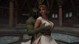 Priestess Fucked by Orc Adventurer